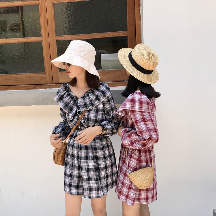 VW12290 Classic Checker Dress Black