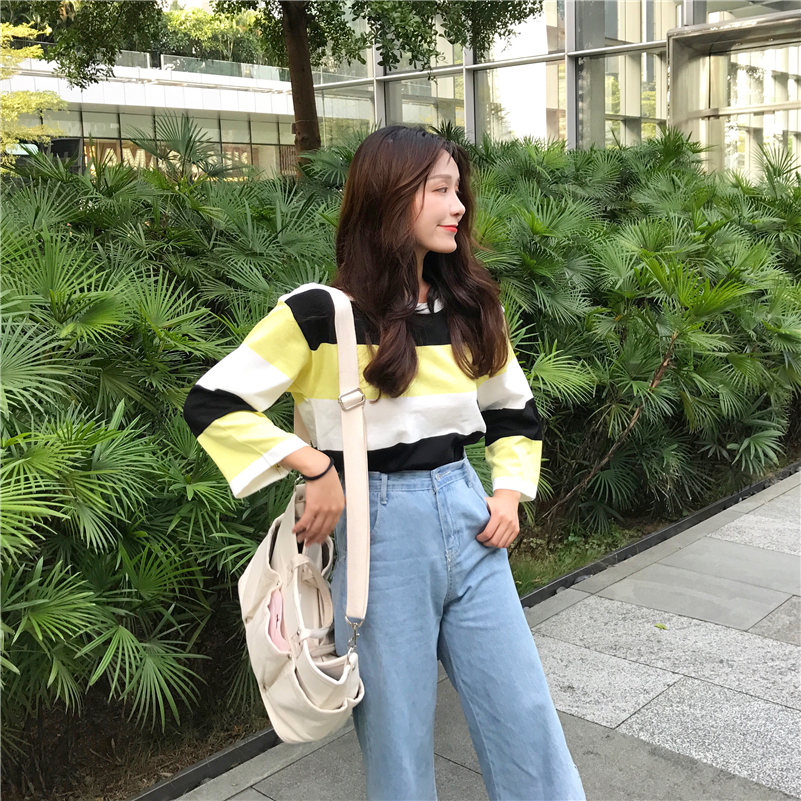 VW12293 Lovely Stripe Top Yellow