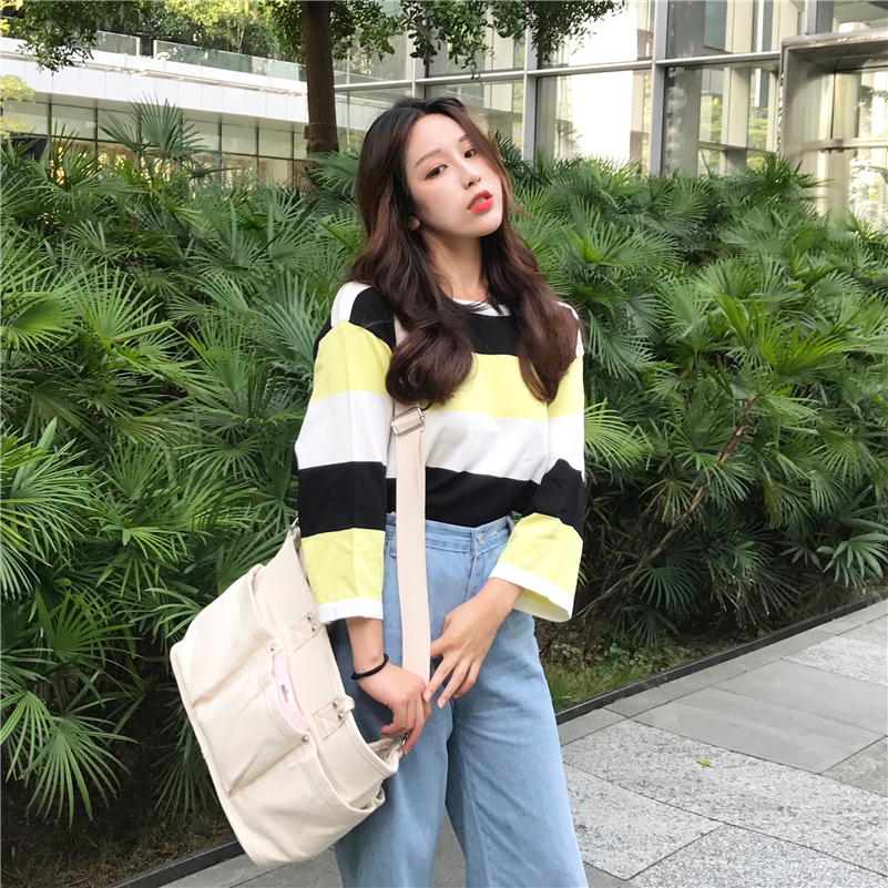 VW12293 Lovely Stripe Top Yellow