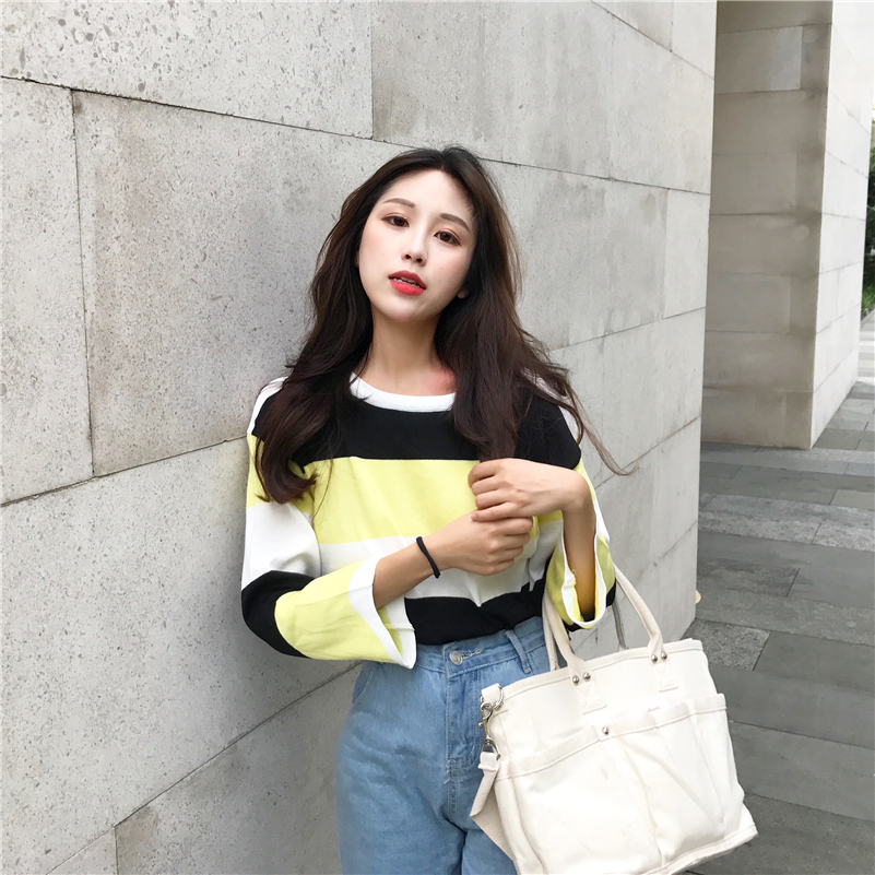 VW12293 Lovely Stripe Top Yellow