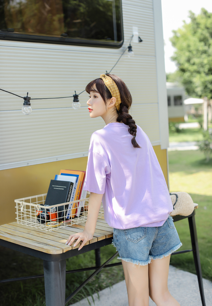 VW12298 Cute Loose Top Purple