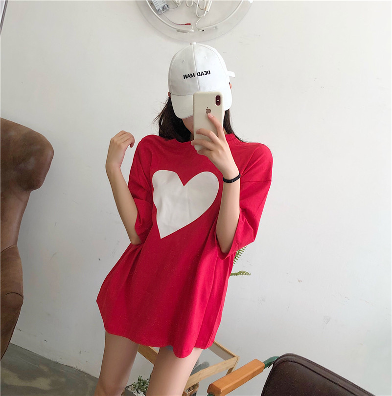 VW12302 Casual Loose Top Red