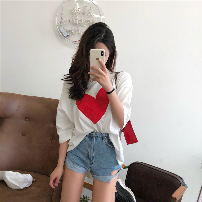 VW12302 Casual Loose Top White