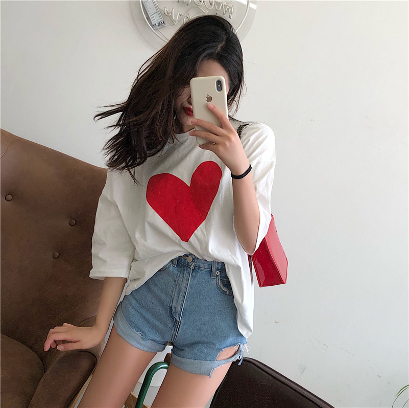 VW12302 Casual Loose Top White