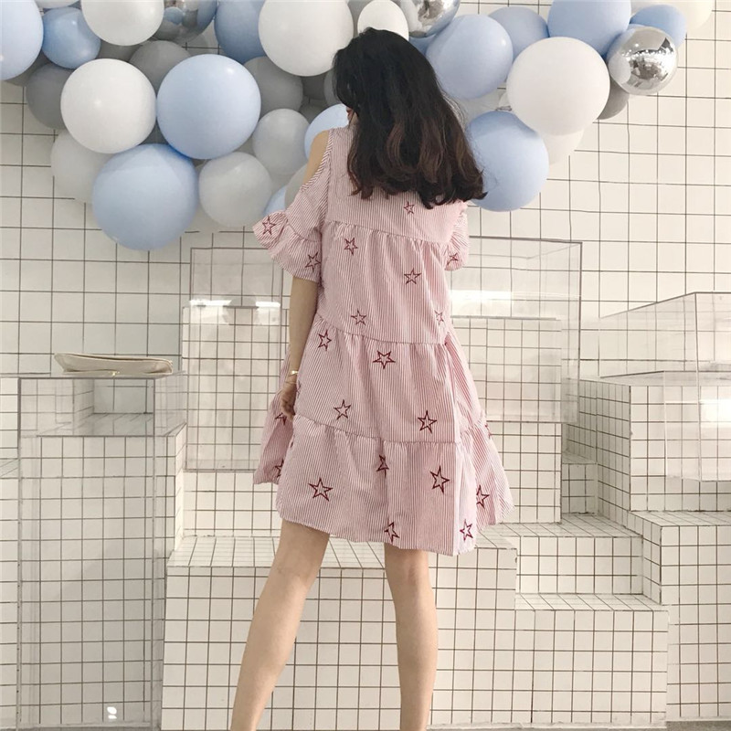 VW12306 Fashion Loose Dress Red