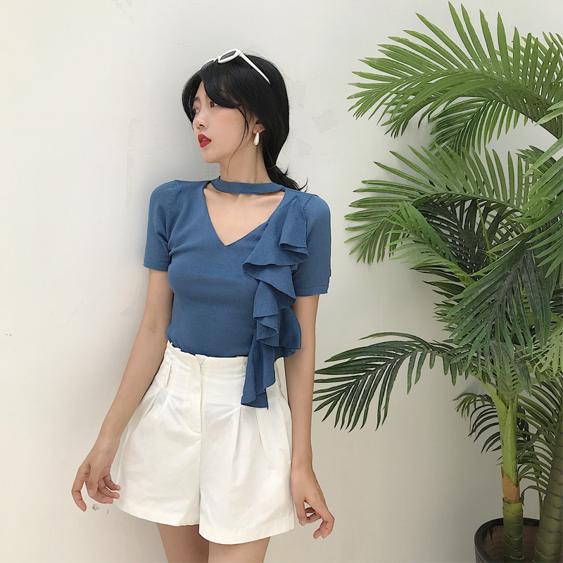 VW12307 Stylish Top Blue