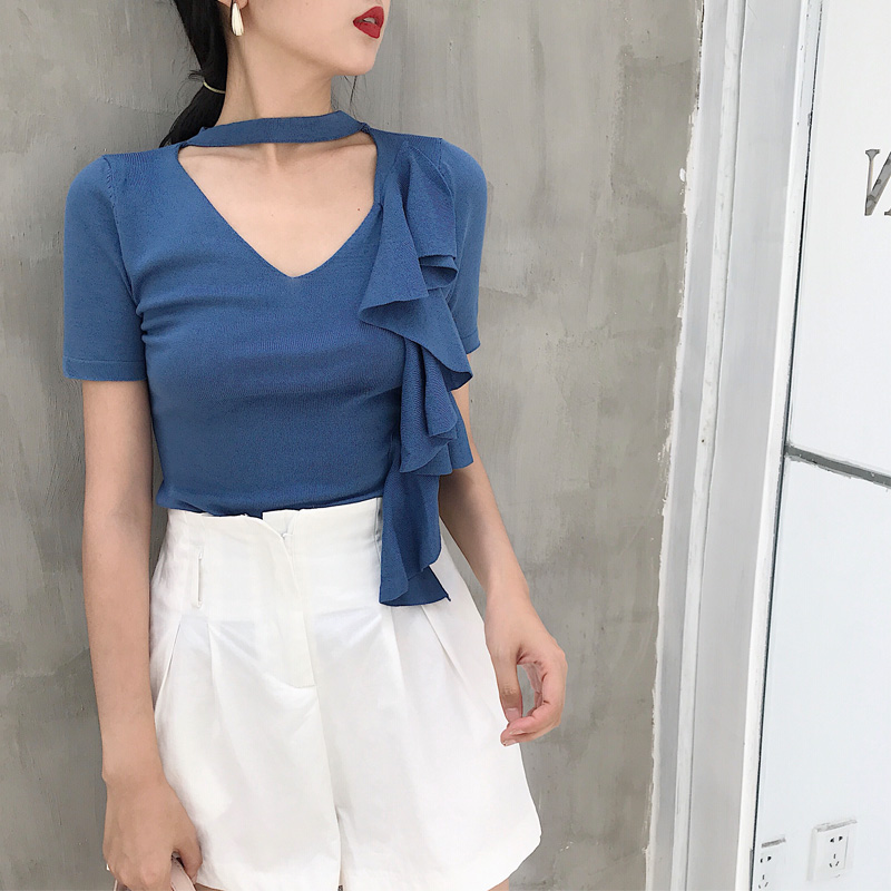 VW12307 Stylish Top Blue