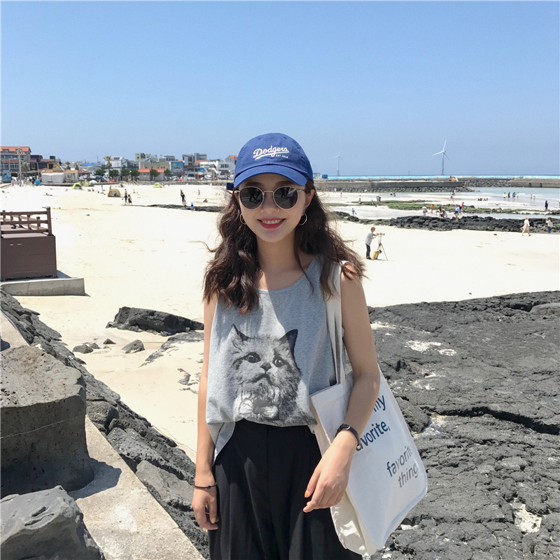 VW12309 Casual Printed Top Grey