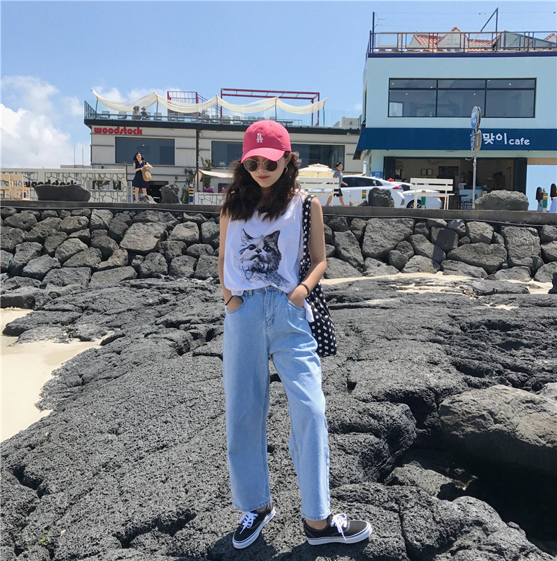 VW12309 Casual Printed Top White