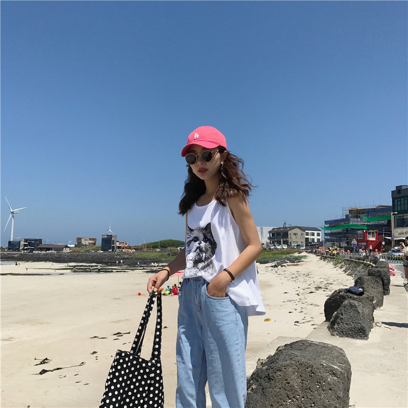 VW12309 Casual Printed Top White