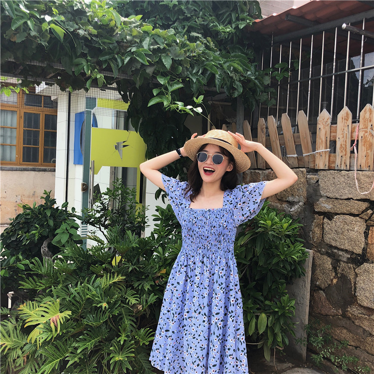 VW12310 Lovely Floral Dress Blue