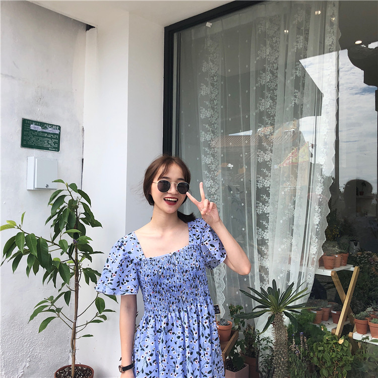 VW12310 Lovely Floral Dress Blue