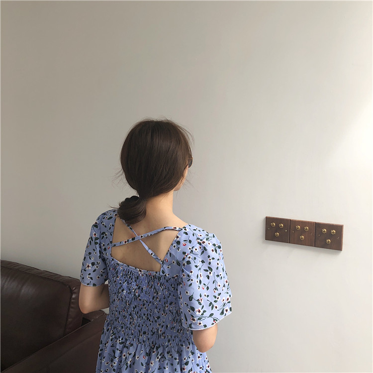 VW12310 Lovely Floral Dress Blue