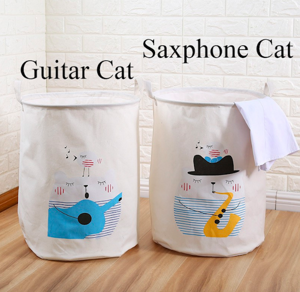 BL5011 Fashion Laundry Basket Saxphone Cat