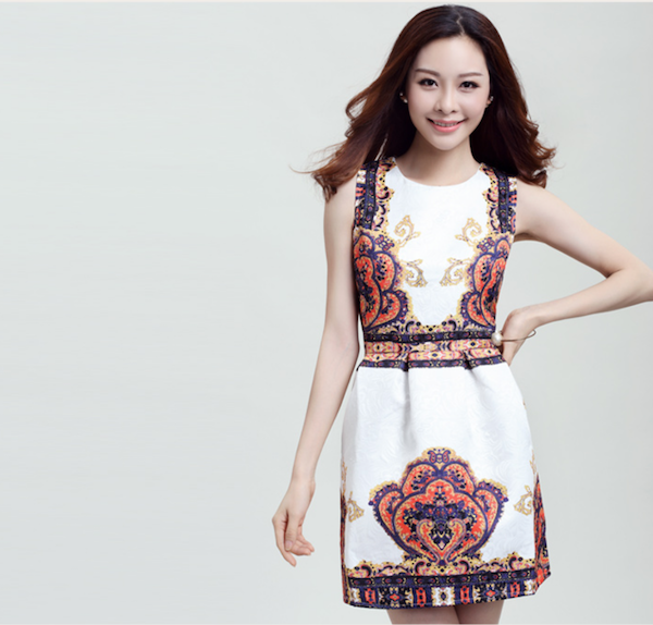 WD6066 Korea Fashion Dress Orange