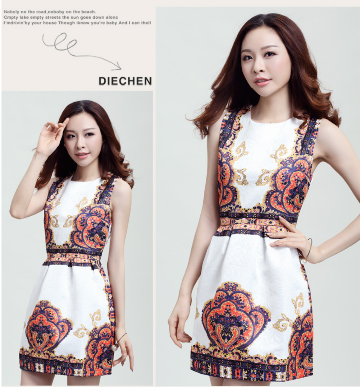 WD6066 Korea Fashion Dress Orange