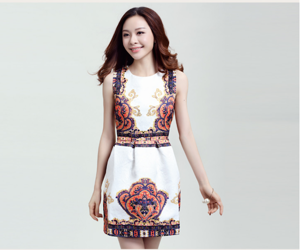 WD6066 Korea Fashion Dress Orange