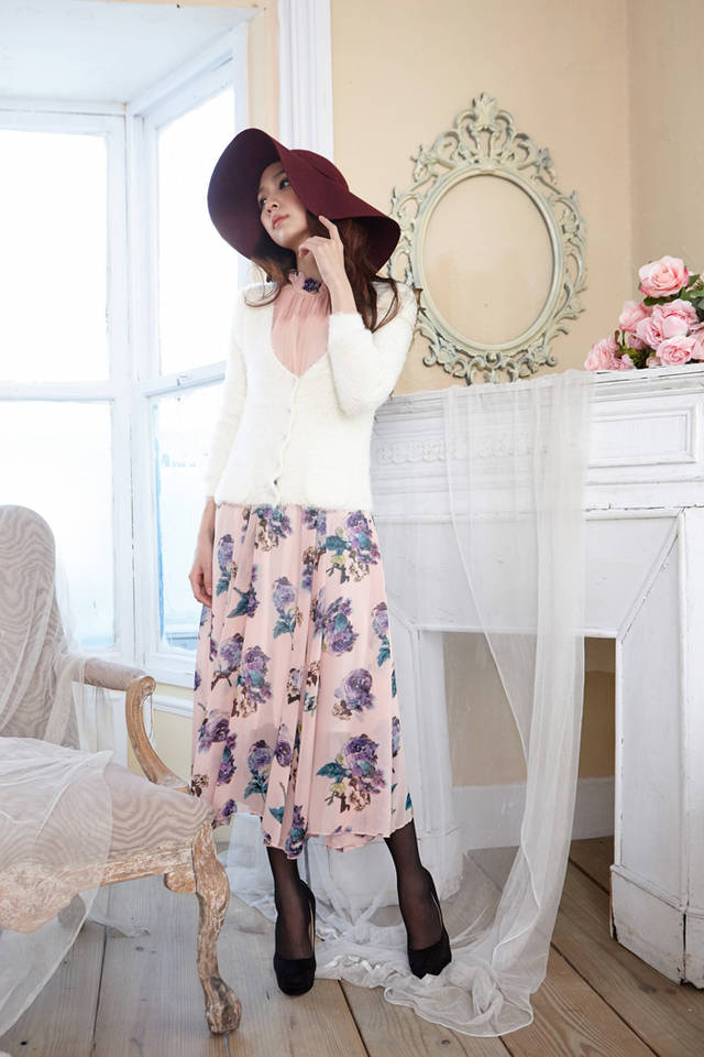 WD7610 Lovely Floral Dress Pink