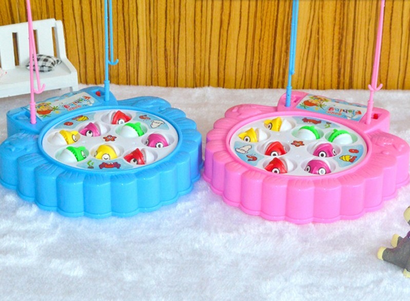 ET 848 Kids Rotating Fishing Toys Pink