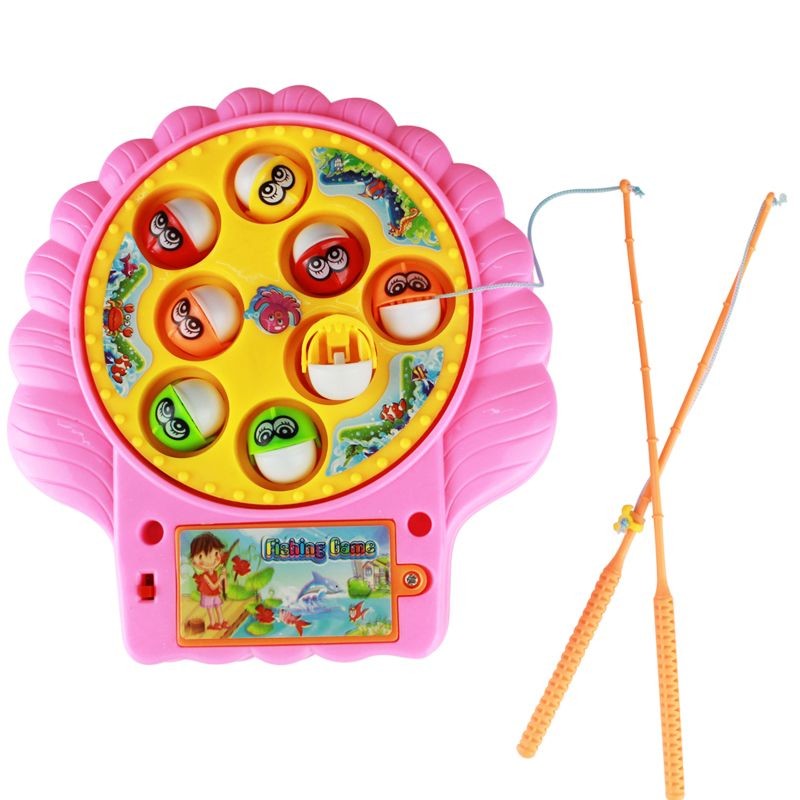 ET 848 Kids Rotating Fishing Toys Pink