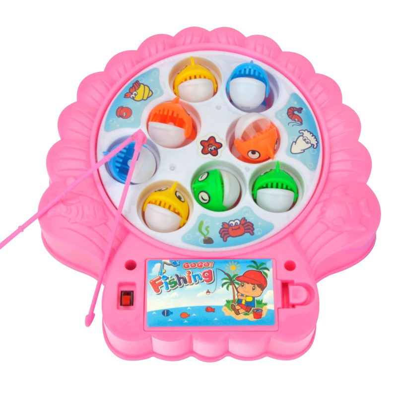 ET 848 Kids Rotating Fishing Toys Pink