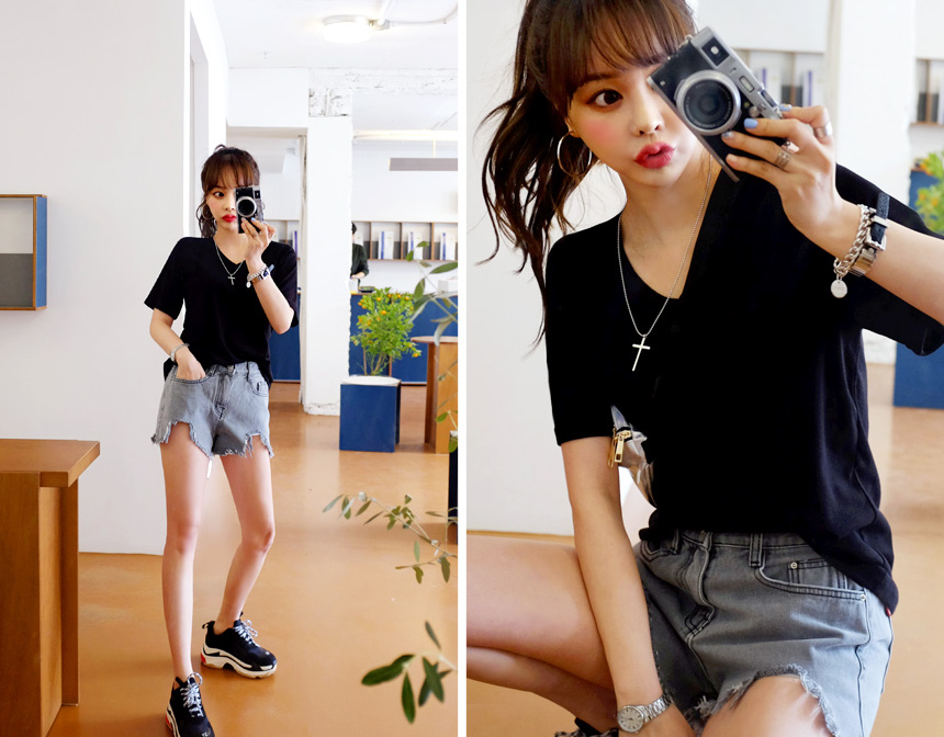KB10145 Fashion Blouse Black