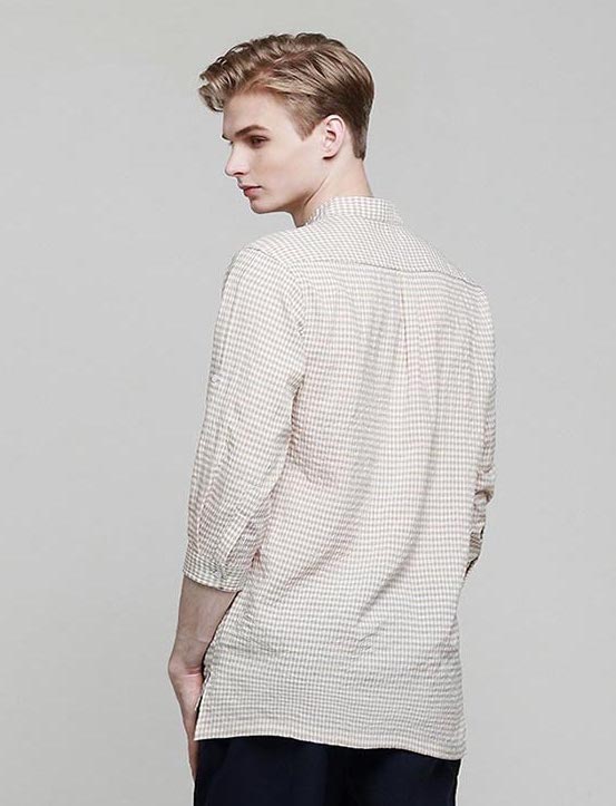 KB10176 Smart Casual Shirt Beige