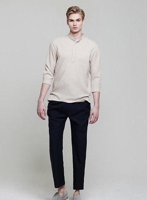 KB10176 Smart Casual Shirt Beige