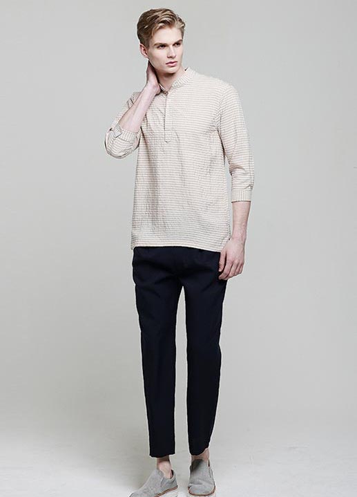 KB10176 Smart Casual Shirt Beige