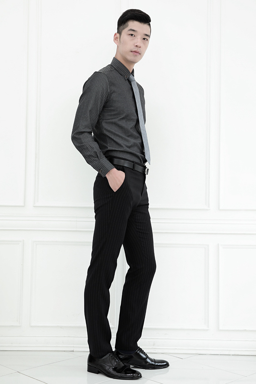 KB10238 Men's Trendy Shirt Black