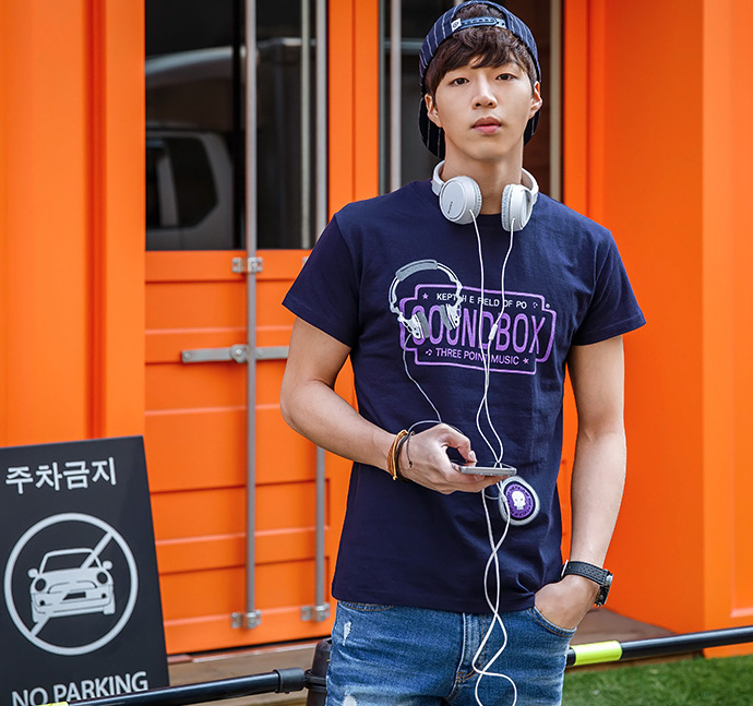 KB10266 Trendy Men's Top Navy