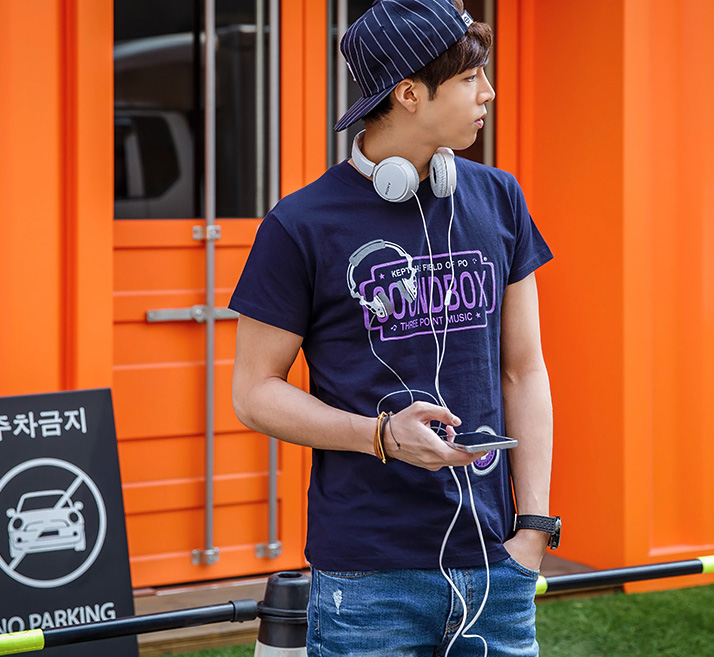 KB10266 Trendy Men's Top Navy