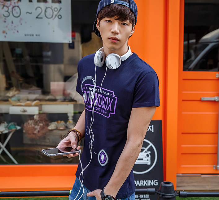 KB10266 Trendy Men's Top Navy