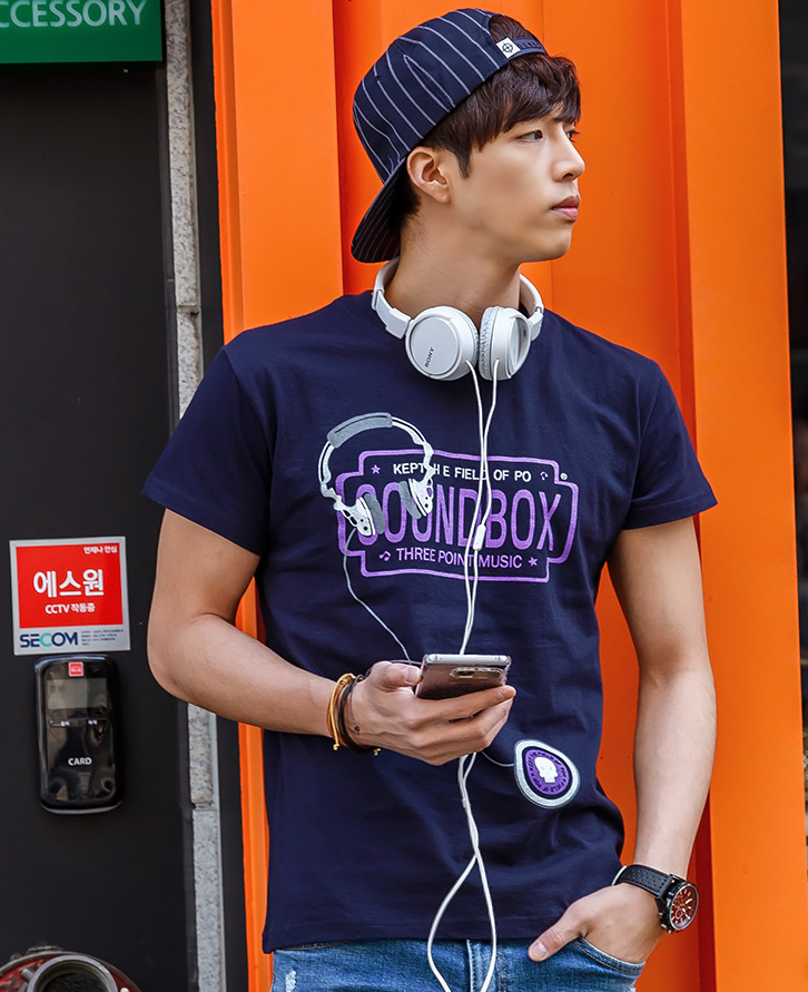 KB10266 Trendy Men's Top Navy