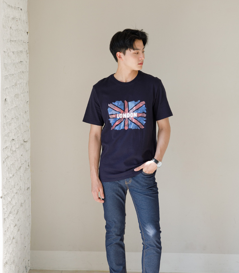 KB10272 Casual Men's Top Navy