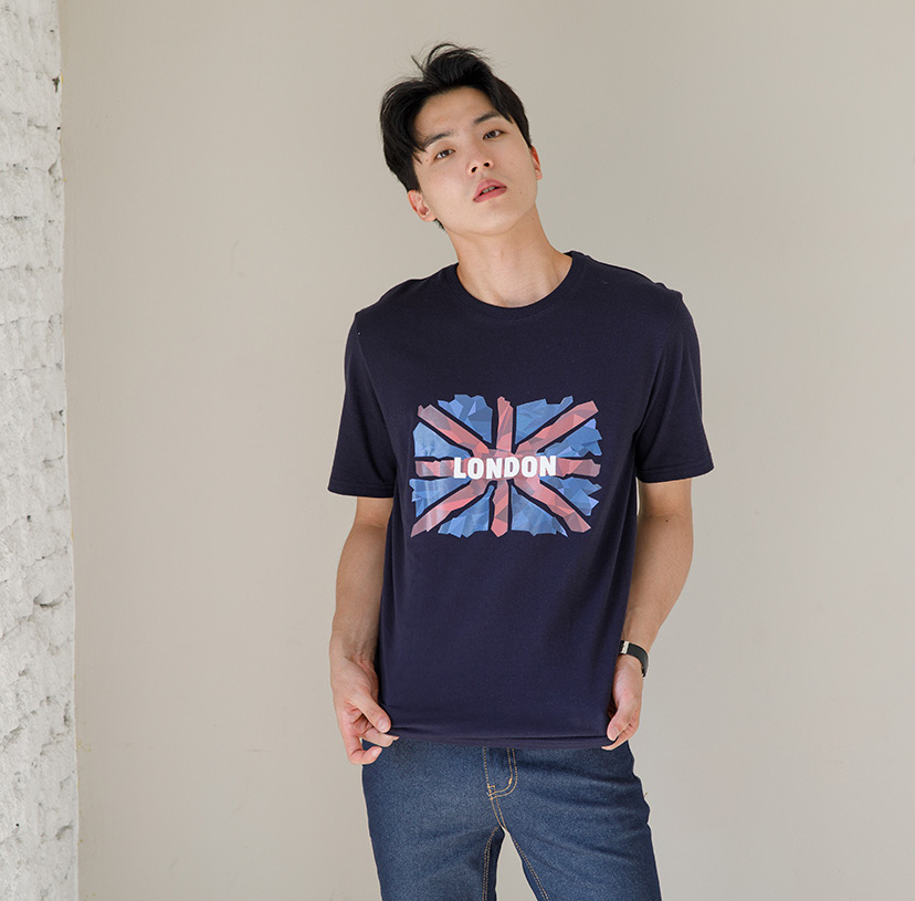 KB10272 Casual Men's Top Navy