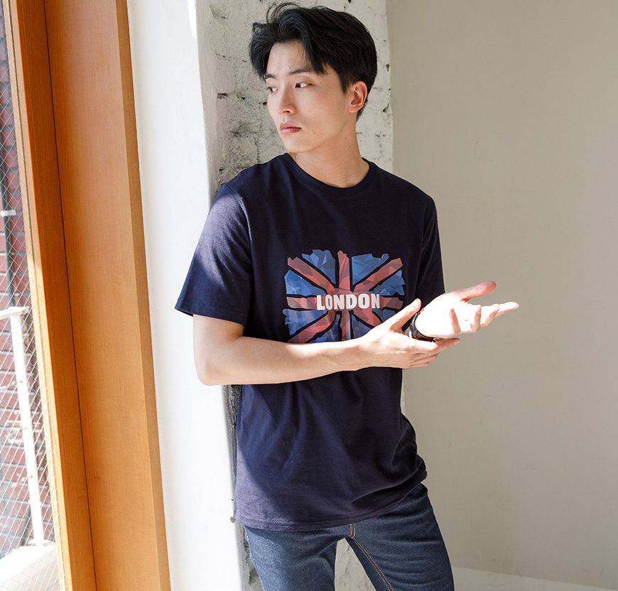 KB10272 Casual Men's Top Navy