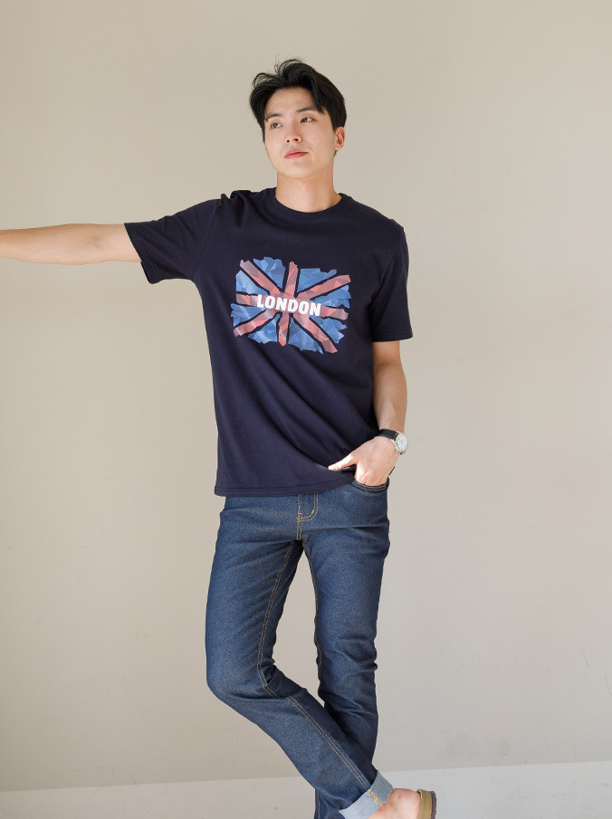 KB10272 Casual Men's Top Navy