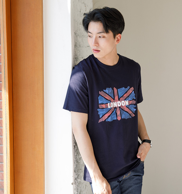 KB10272 Casual Men's Top Navy