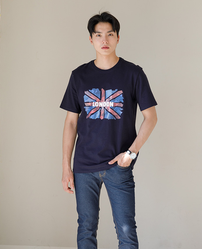 KB10272 Casual Men's Top Navy
