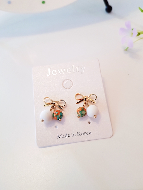 KR-006 Elegant Earring Green