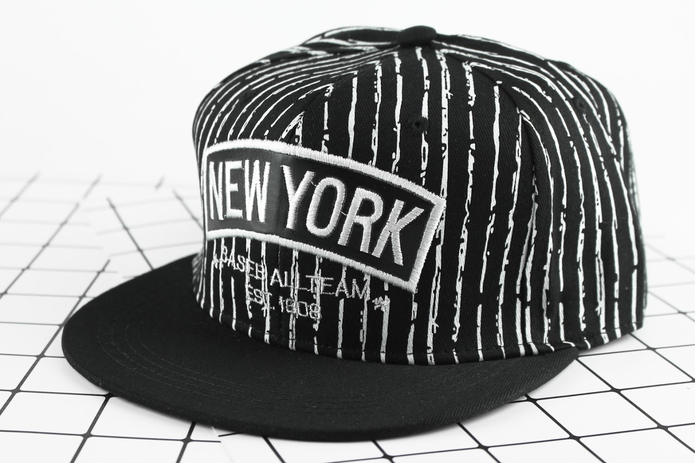 QA-436 Casual Snapback Caps NY Black