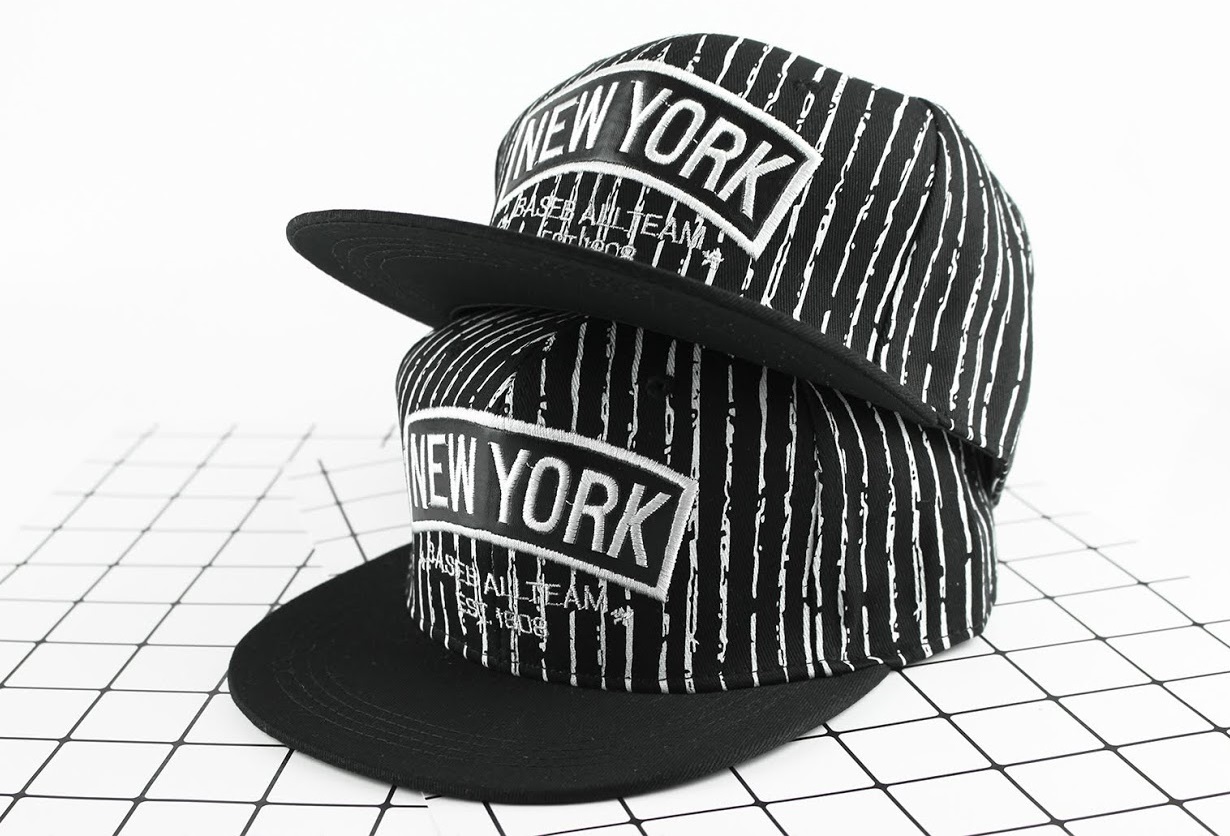 QA-436 Casual Snapback Caps NY Black