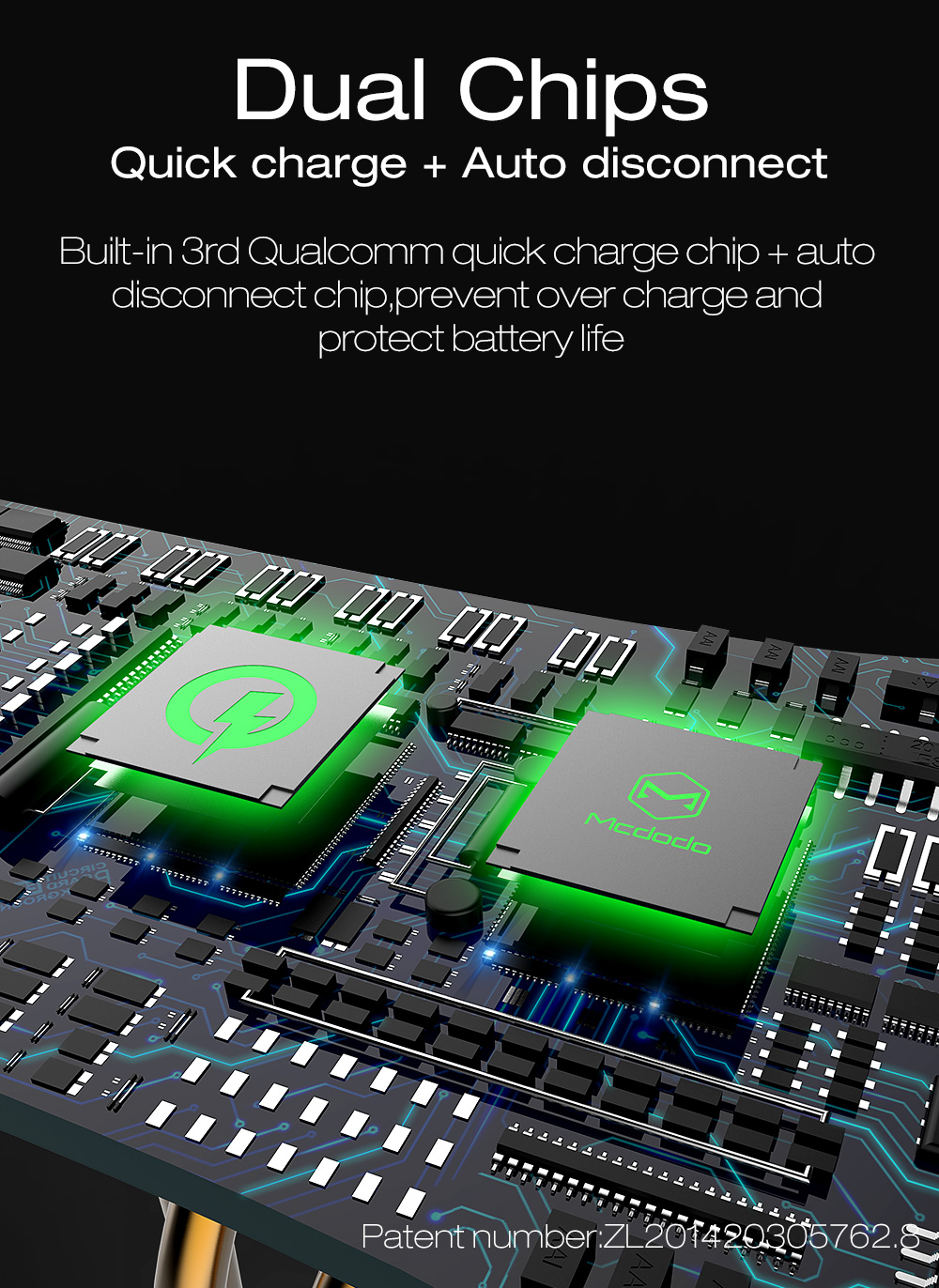 Type C Smart LED Auto-Disconnect Cable (Black)