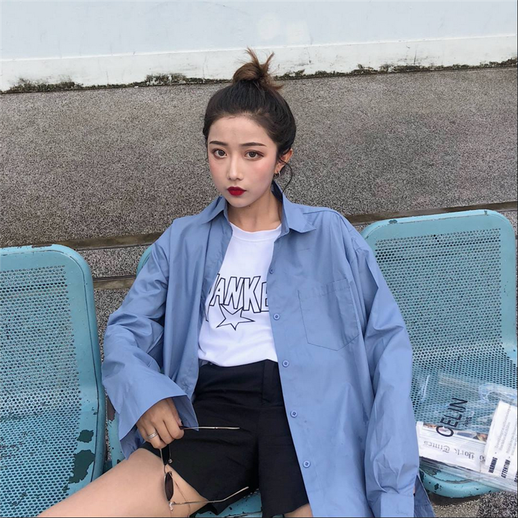 VW12348 Casual Top Blue