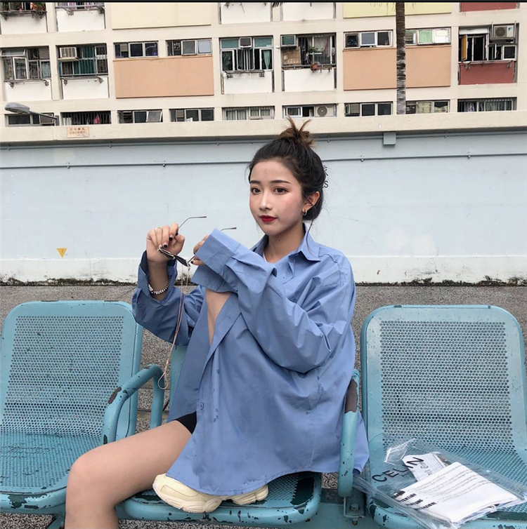 VW12348 Casual Top Blue