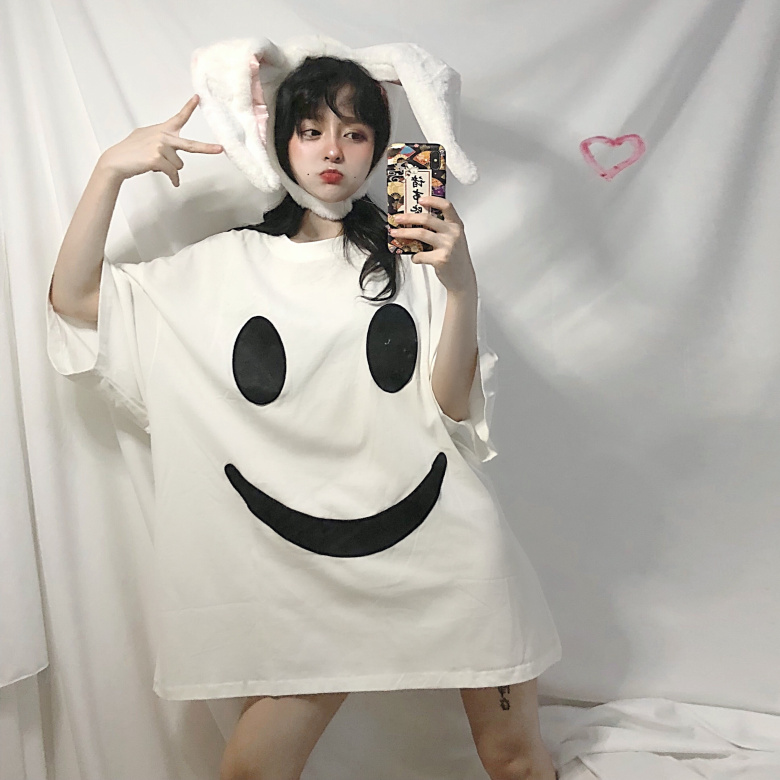 VW12349 Cute Loose Top White