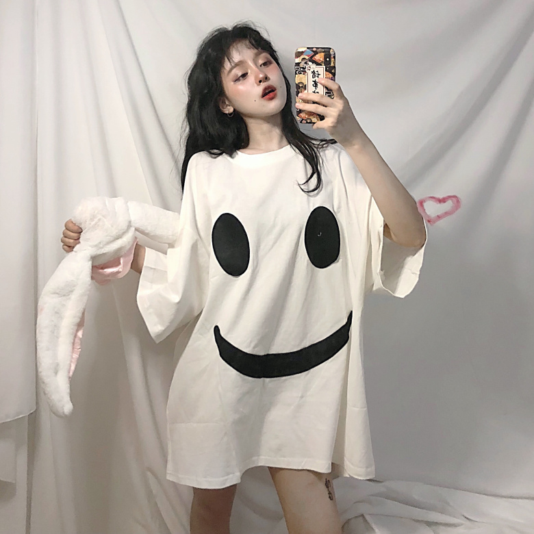 VW12349 Cute Loose Top White