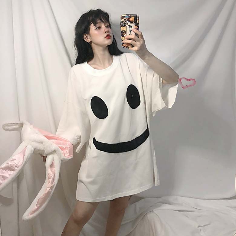 VW12349 Cute Loose Top White