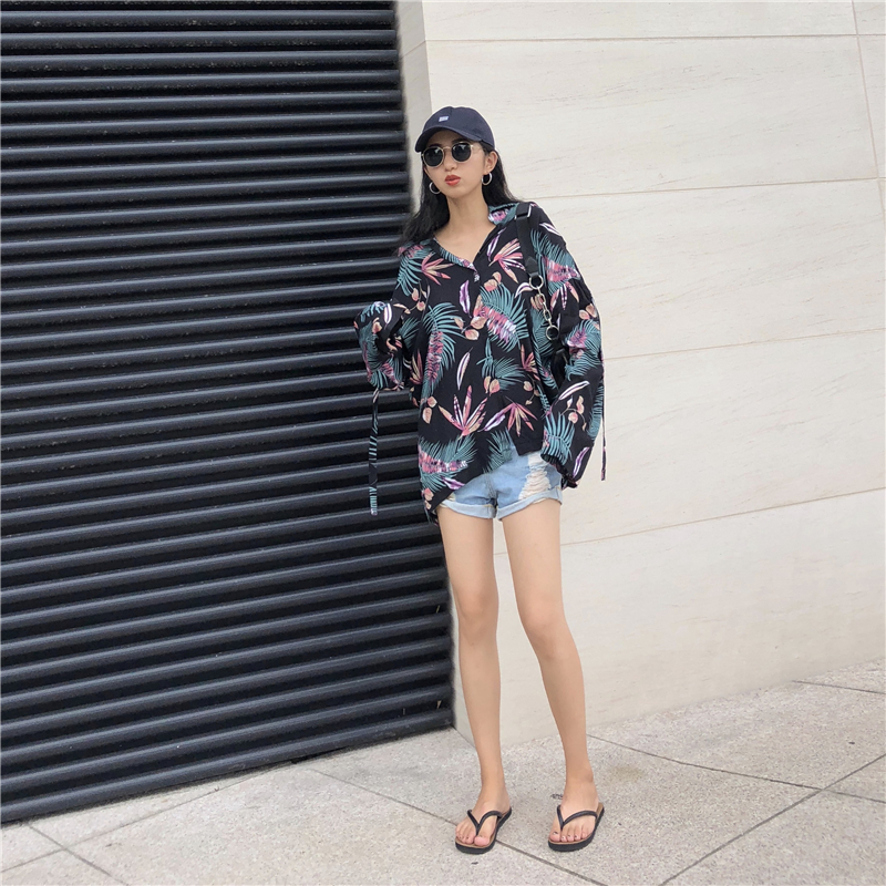 VW12350 Fashion Printed Top As Picture